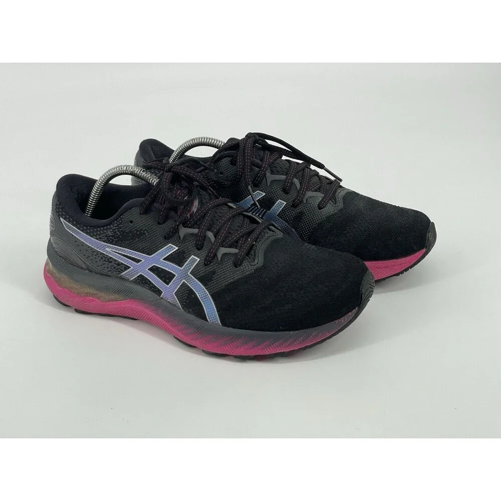 ASICS Gel Nimbus 23 Women’s Size 10 Black Pink Running Athletic Shoes Sneaker